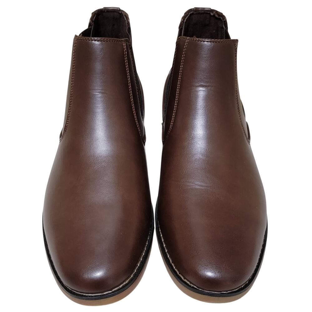 Deer Stags Men Hal Chelsea Ankle Boots Size US 8M Dark Brown Vegan Leather - Picture 4 of 6